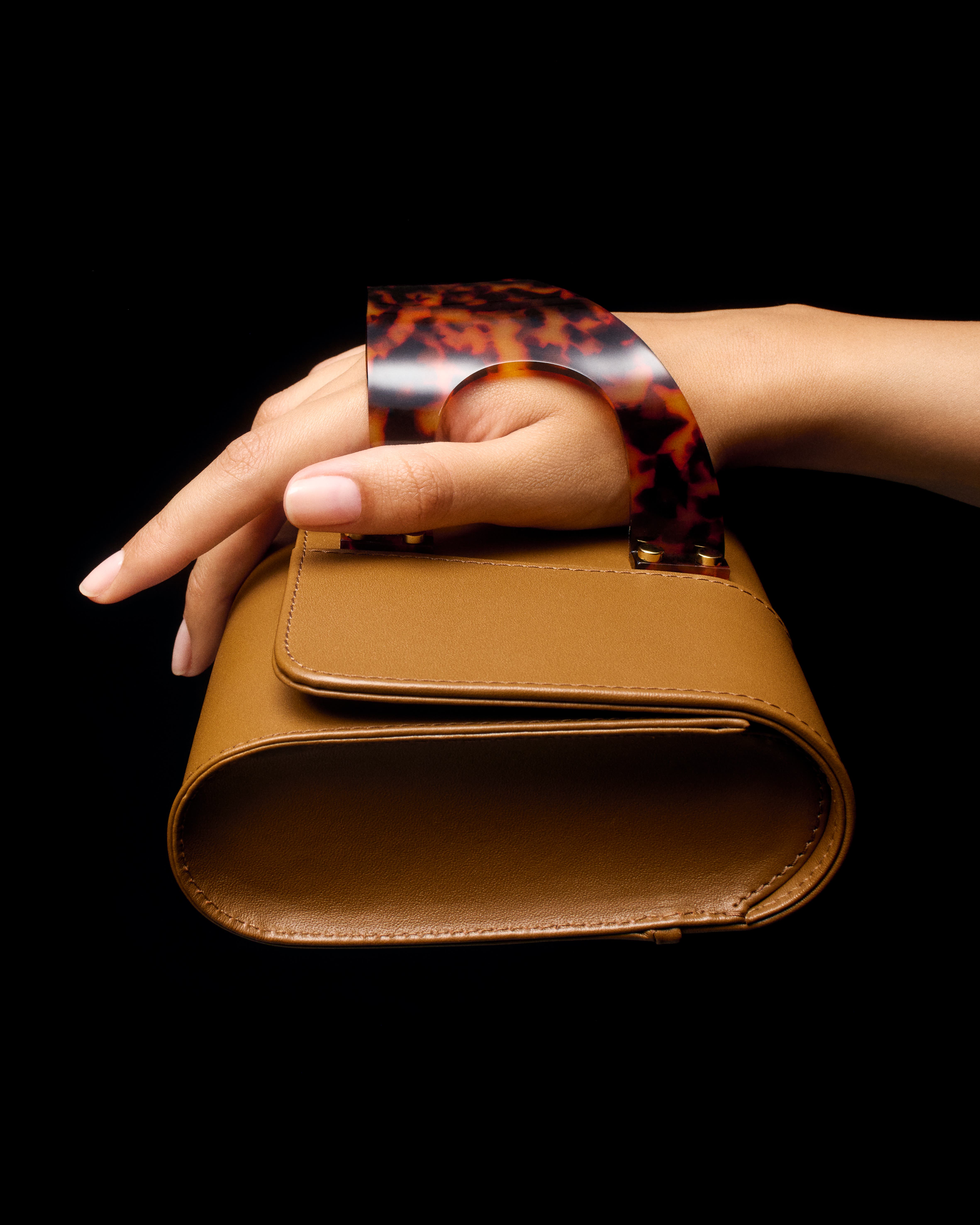 PERRIN PARIS L'Eiffel Ecaille Clutch, Alternate, color, Clay