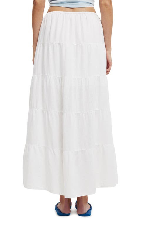Cotton On Haven Multi Tiered Maxi Skirt In White