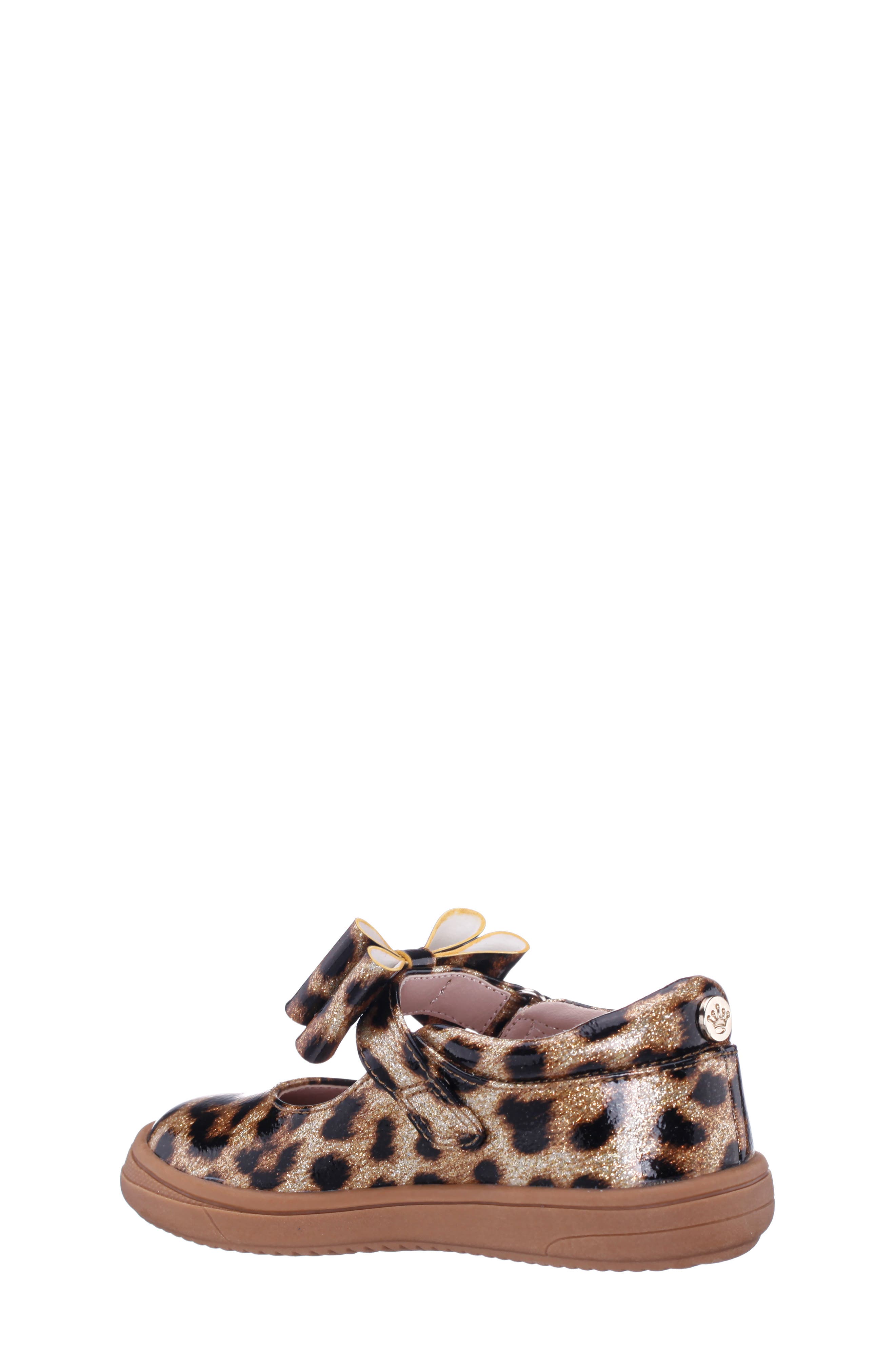Nina Kids' Varga Glitter Mary Jane Flat, Alternate, color, Leopard Coated Glitter