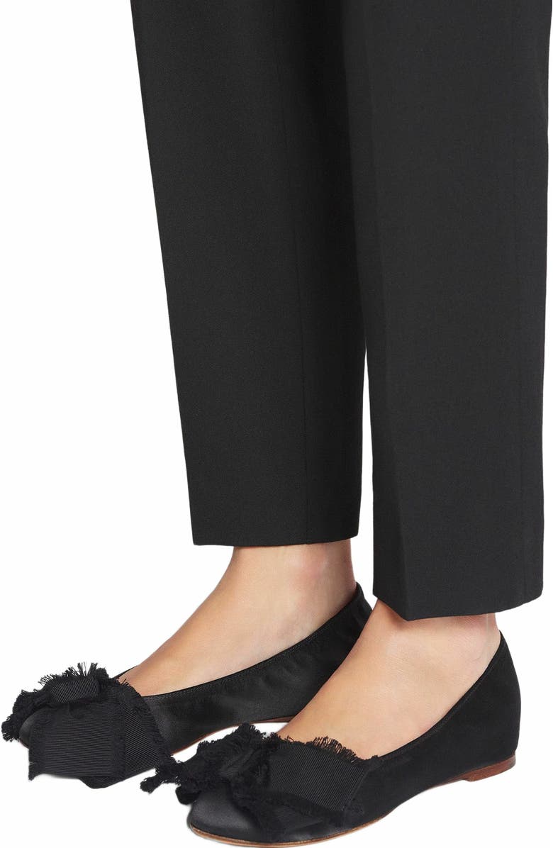 Lanvin Ballerina Flat With A Satin Bow, Alternate, color, Black