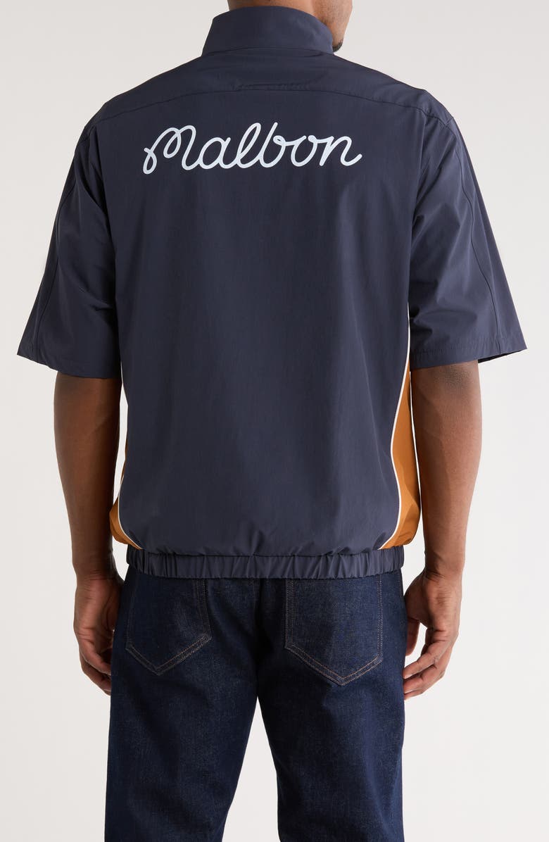 Malbon Golf Links Oakwood Windshirt, Alternate, color, Navy