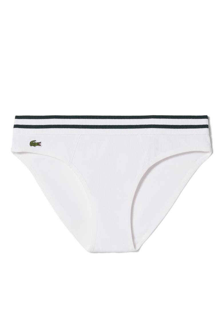 Cotton Blend Rib Briefs, Main, color, 001 - BLANC