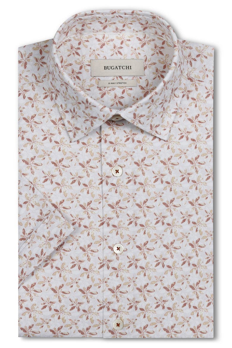 Milo OoohCotton® Floral Short Sleeve Button-Up Shirt, Main, color, SIENNA