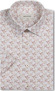 Bugatchi Milo OoohCotton® Floral Short Sleeve Button-Up Shirt