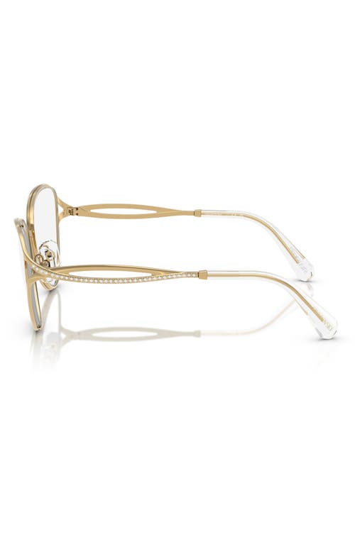 Swarovski 57mm Cat Eye Optical Glasses In Gold