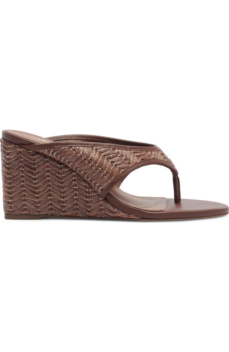 Arezzo Sara Wedge Flip Flop, Alternate, color, Castanho/ Cioccolato
