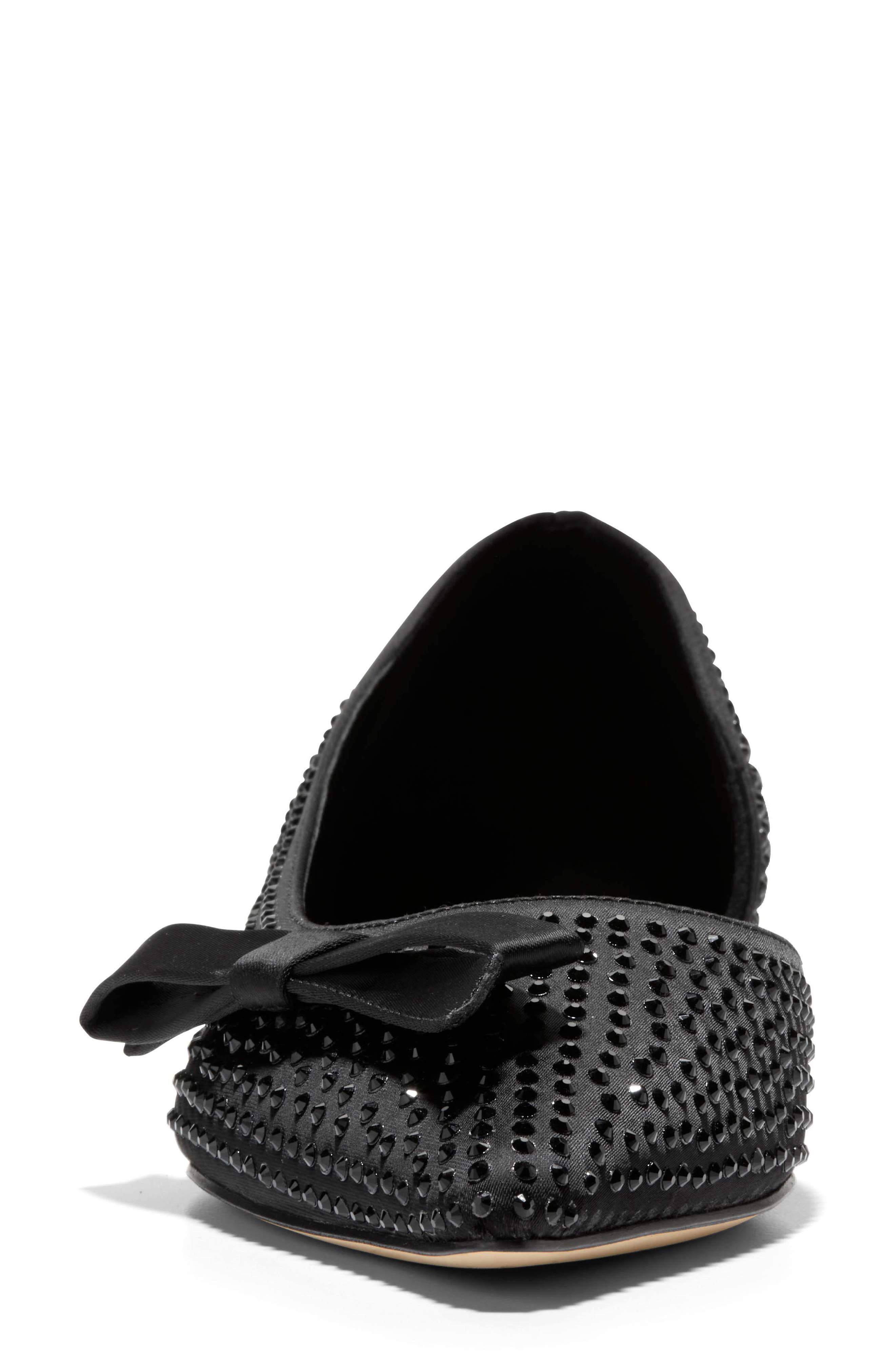 Cole Haan Noella Bow Satin Skimmer Flat, Alternate, color, 