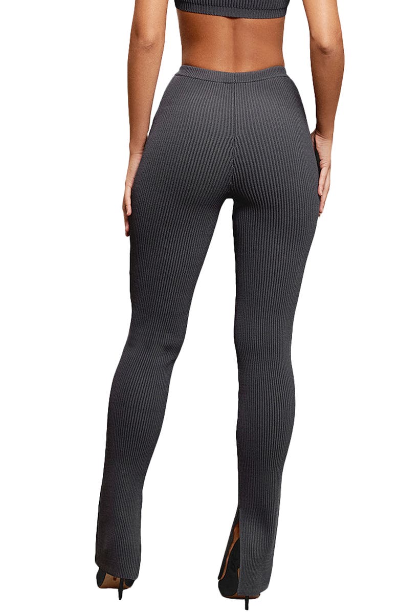 HOUSE OF CB Mitzi Rib Leggings, Alternate, color, Dark Grey