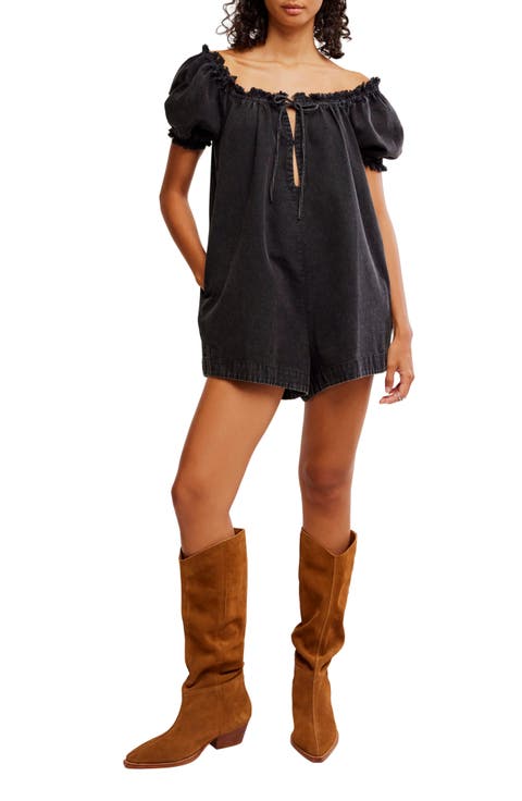 Daisy Denim Babydoll Romper