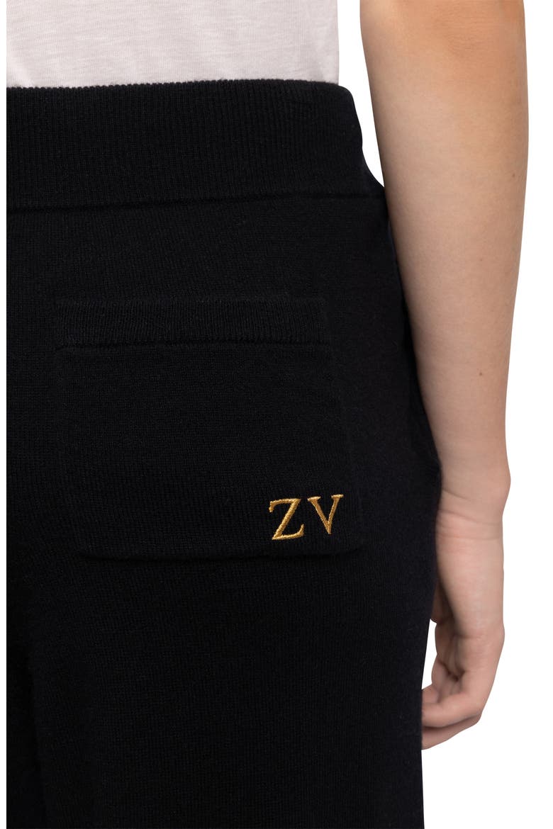 Parraz Wide Leg Wool & Cashmere Pants, Alternate, color, BLACK