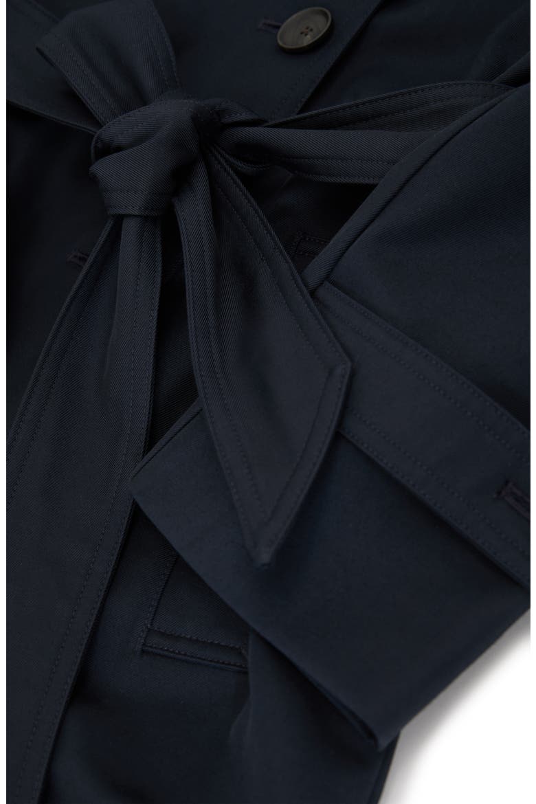 Azura Trench Coat with Removable Quilted Hood, Alternate, color, NAVY