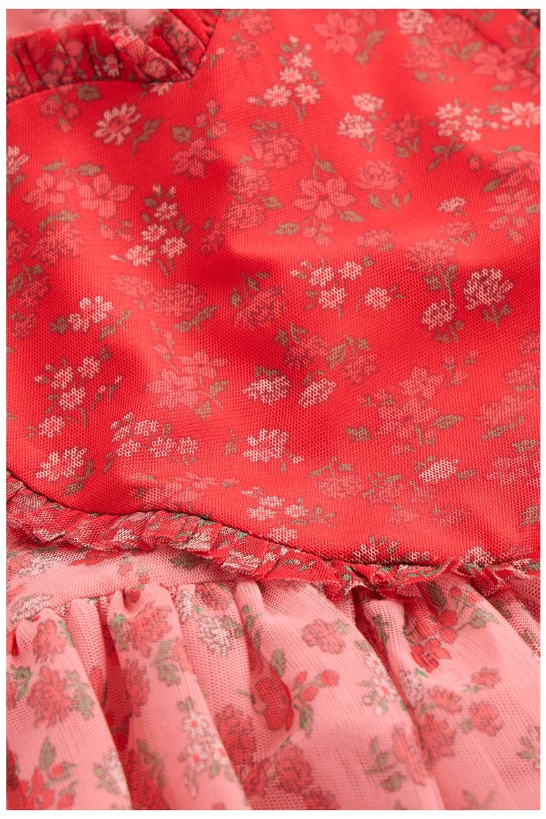 Kids' Heart Tulle Party Dress, Alternate, color, STRAWBERRY PINK MEADOW FLORAL