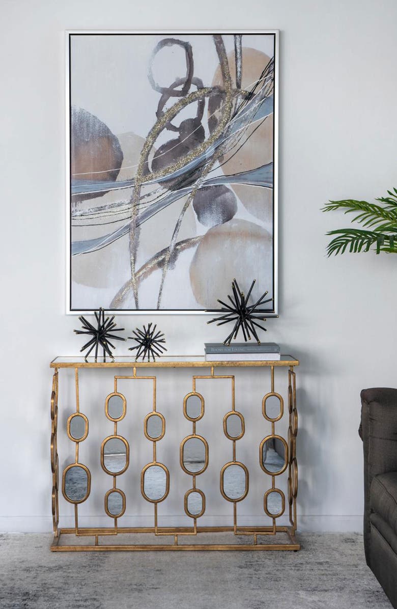 A & B Home Set of 3 Black Caper Metal Accent Statues, Alternate, color, Black