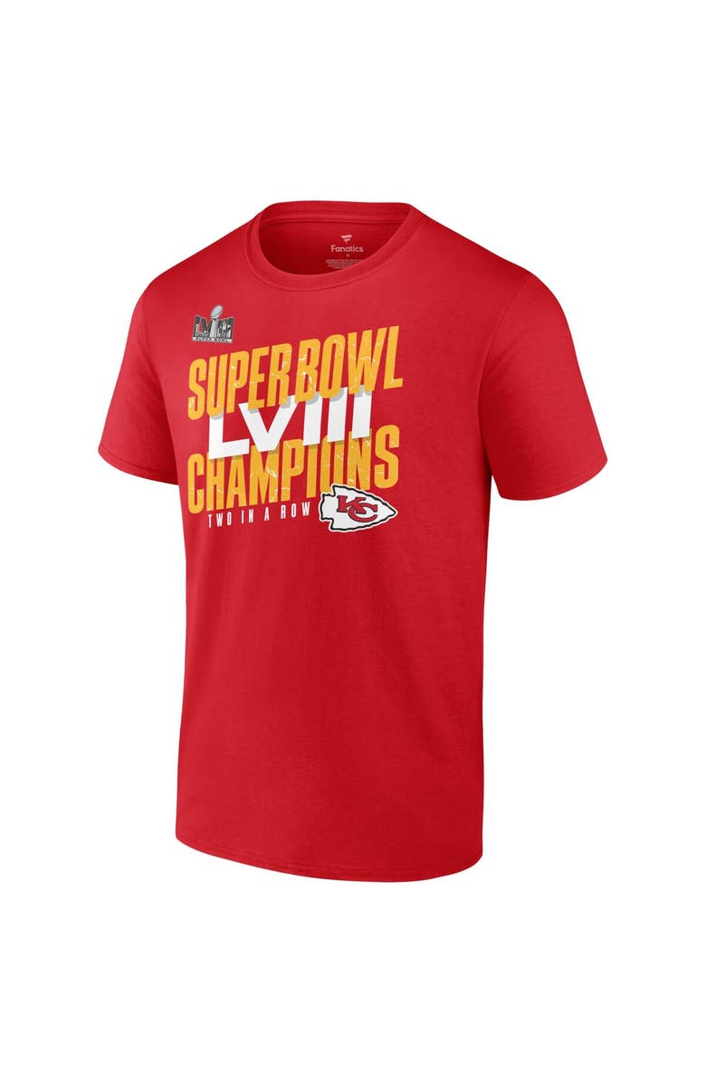 FANATICS Men's Fanatics Branded Red Kansas City Chiefs Super Bowl LVIII Champions Iconic Victory T-Shirt, Alternate, color, Red