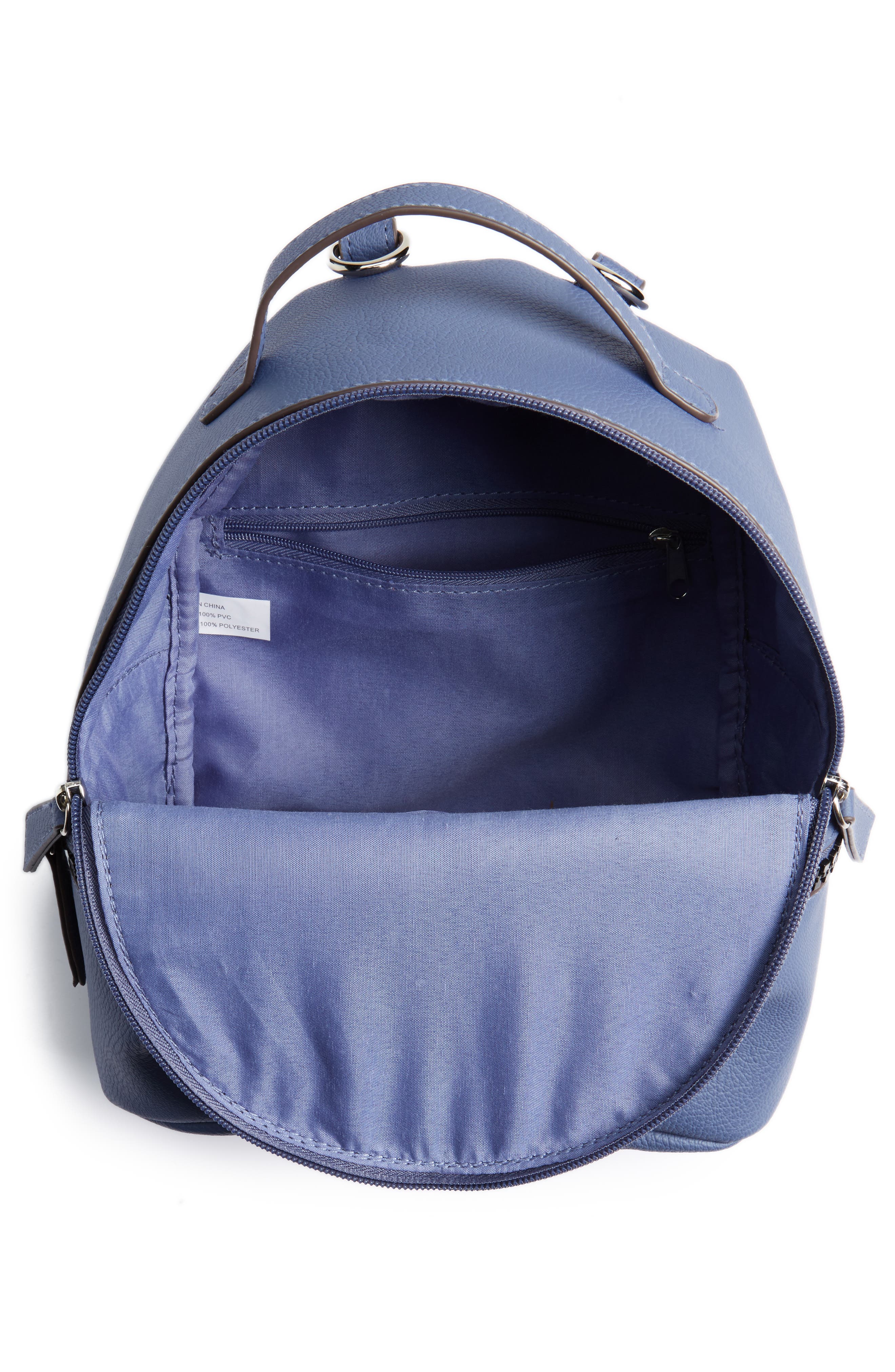 T-Shirt & Jeans Textured Faux Leather Mini Backpack, Alternate, color, 