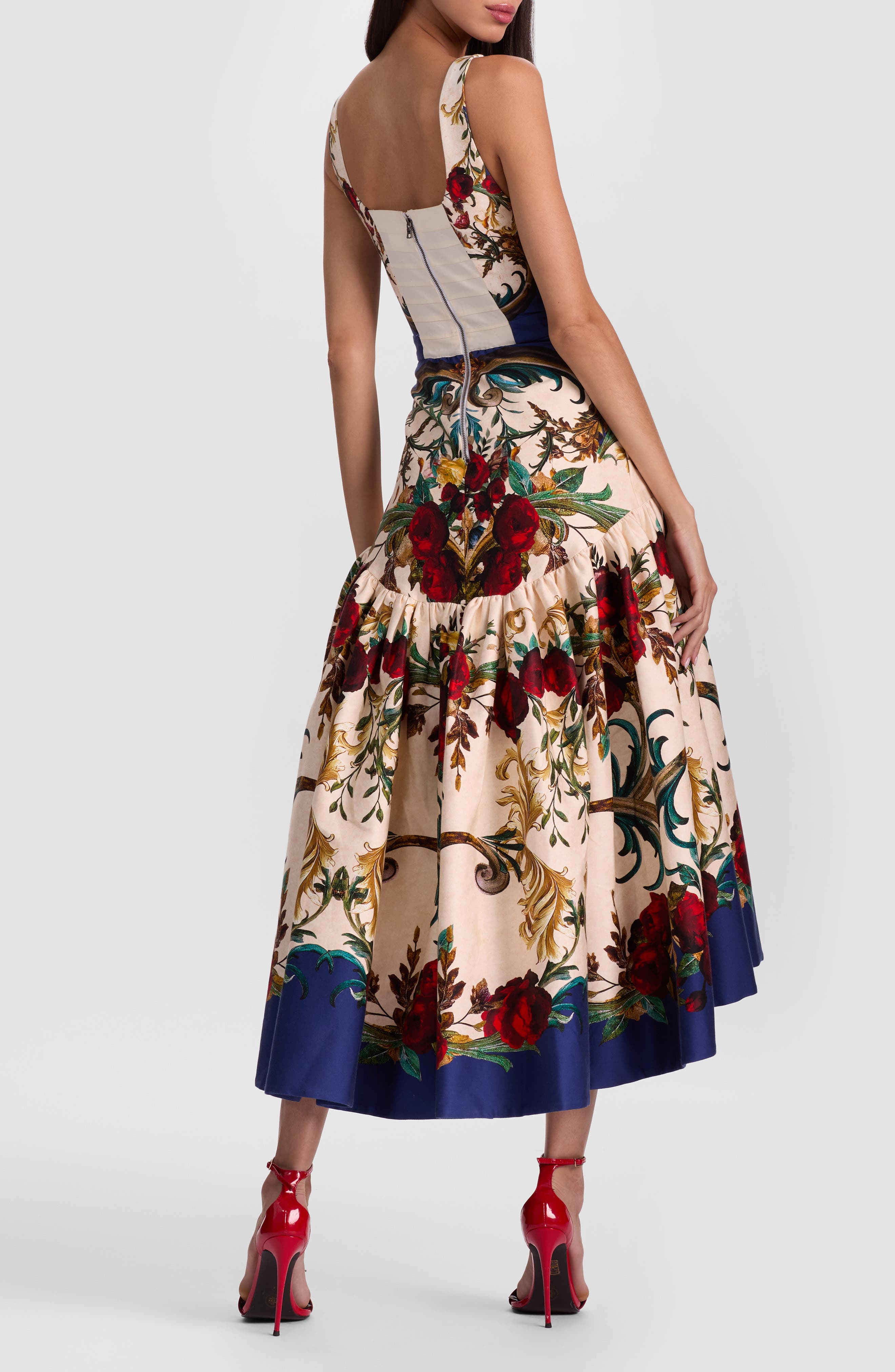 Diana Print High-Low Midi Dress - image 2