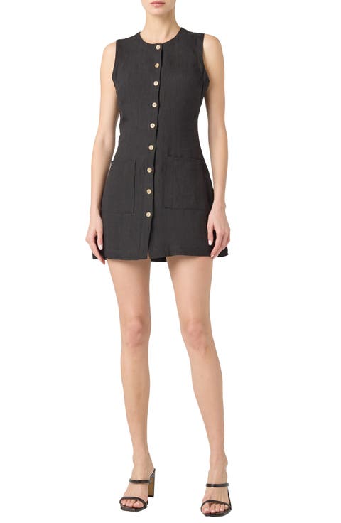 A-Line Linen Minidress