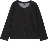 Eileen Fisher Button Front Organic Cotton Jacket