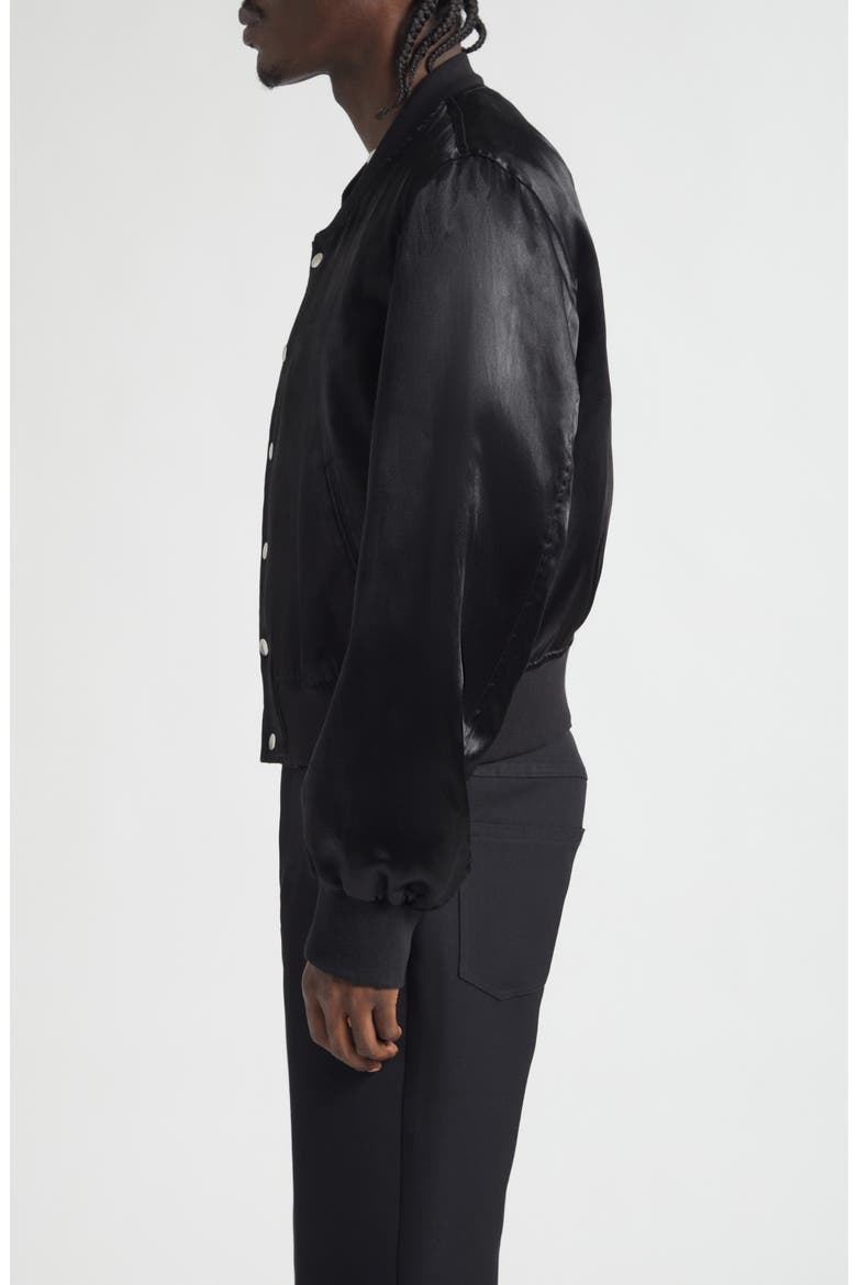 Hampton Satin Varsity Jacket, Alternate, color, BLACK