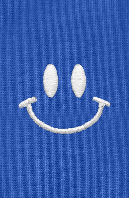 Dalix Smile Face Tee In Royal Blue