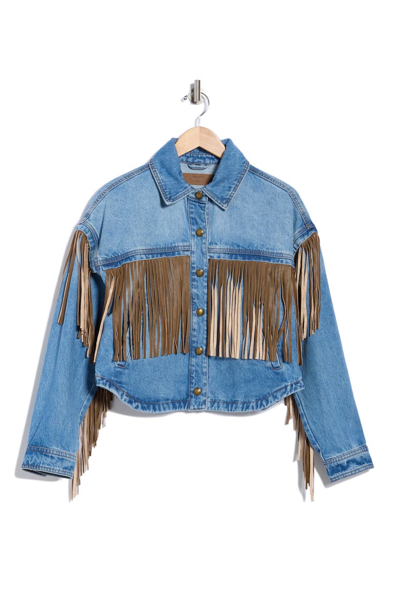Western Fringe Denim Jacket, Alternate, color, NEW WESTERN