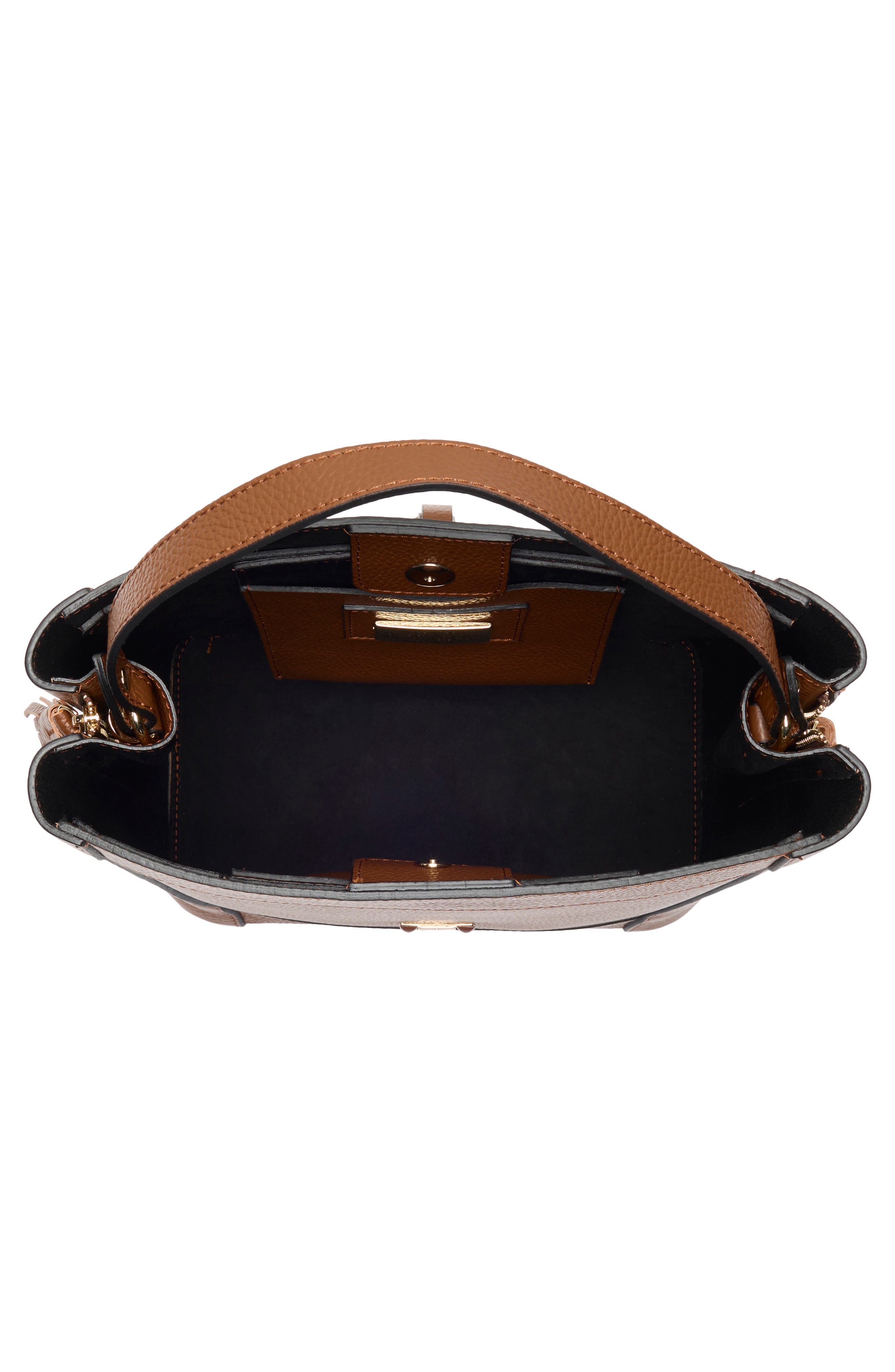 VALENTINO BY MARIO VALENTINO Callie Medallion Shoulder Bag, Alternate, color, Carob Chocolate