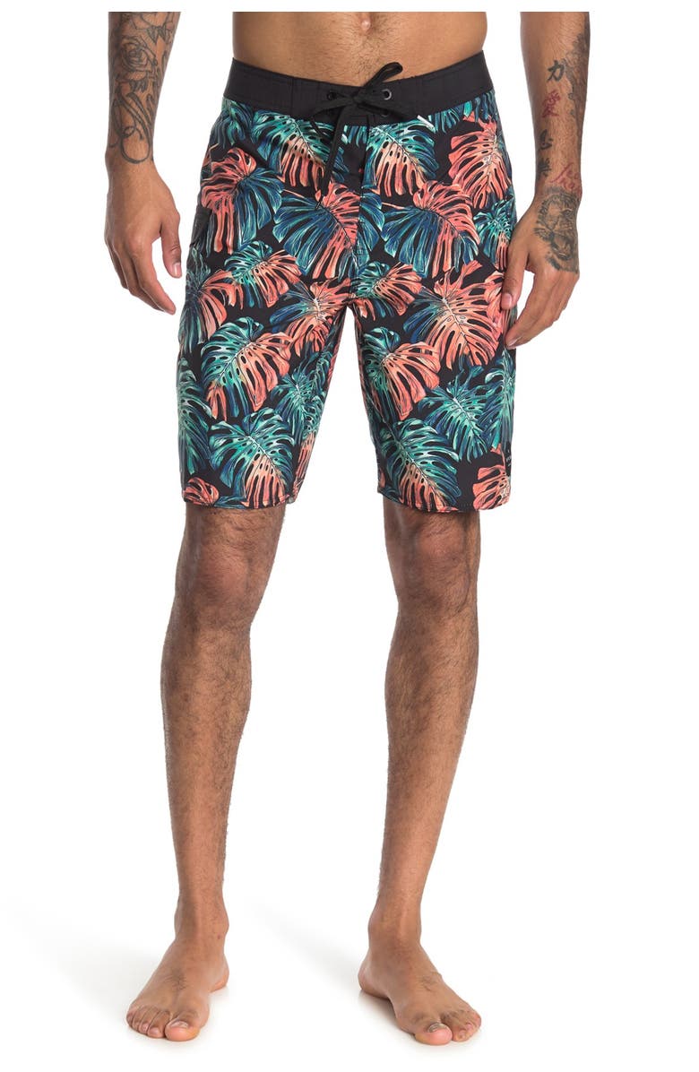 Rip Curl Hollies Palm Print Boardshorts, Main, color, 