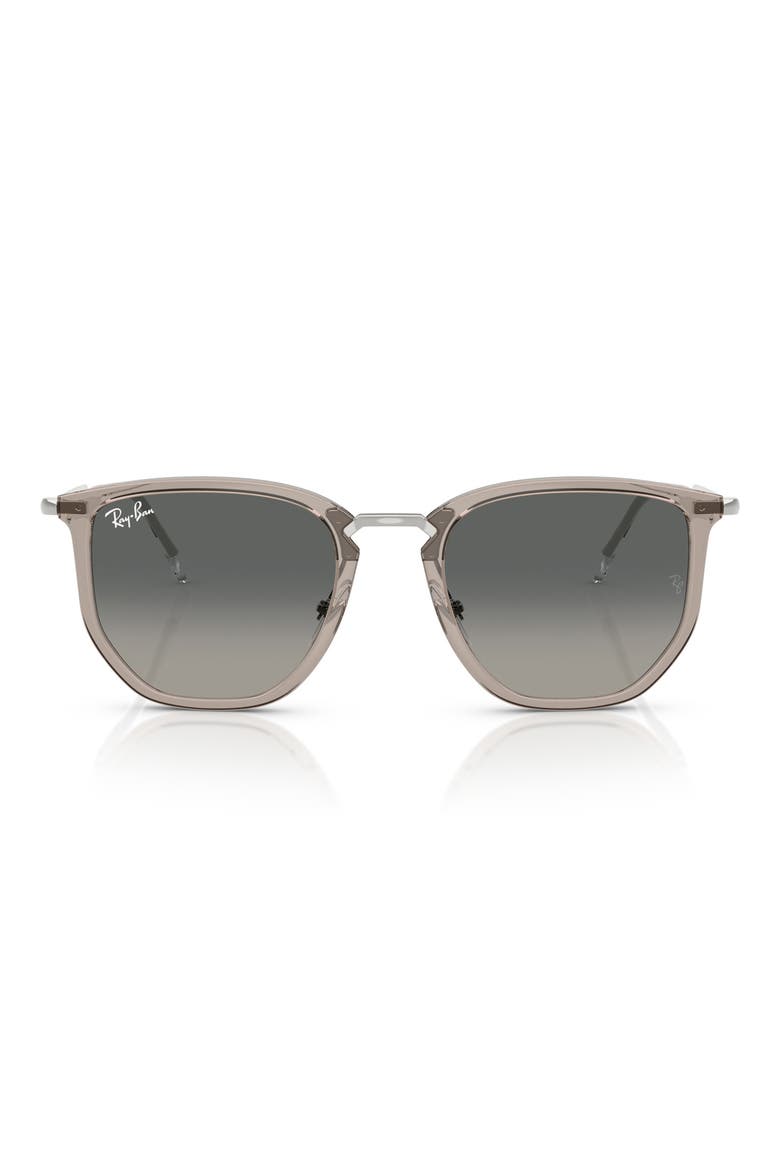 53mm Gradient Irregular Sunglasses, Main, color, TRANSPARENT GREY