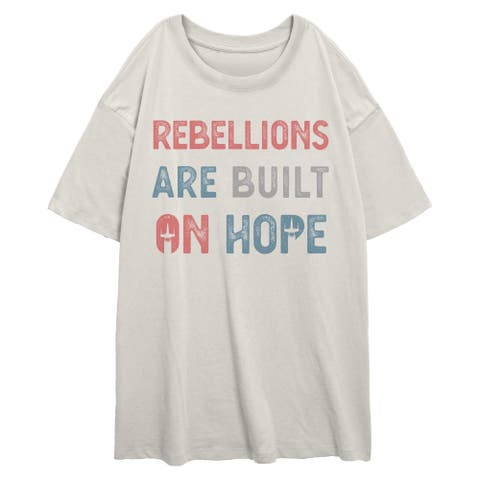 Junior's Rebellions Built On Hope Short Sleeve Oversized T-shirt