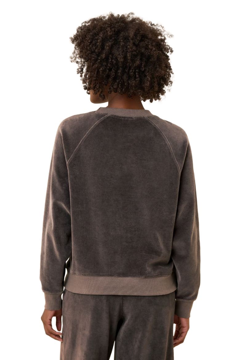 Pure Velour Crew Sweatshirt, Alternate, color, Graphite