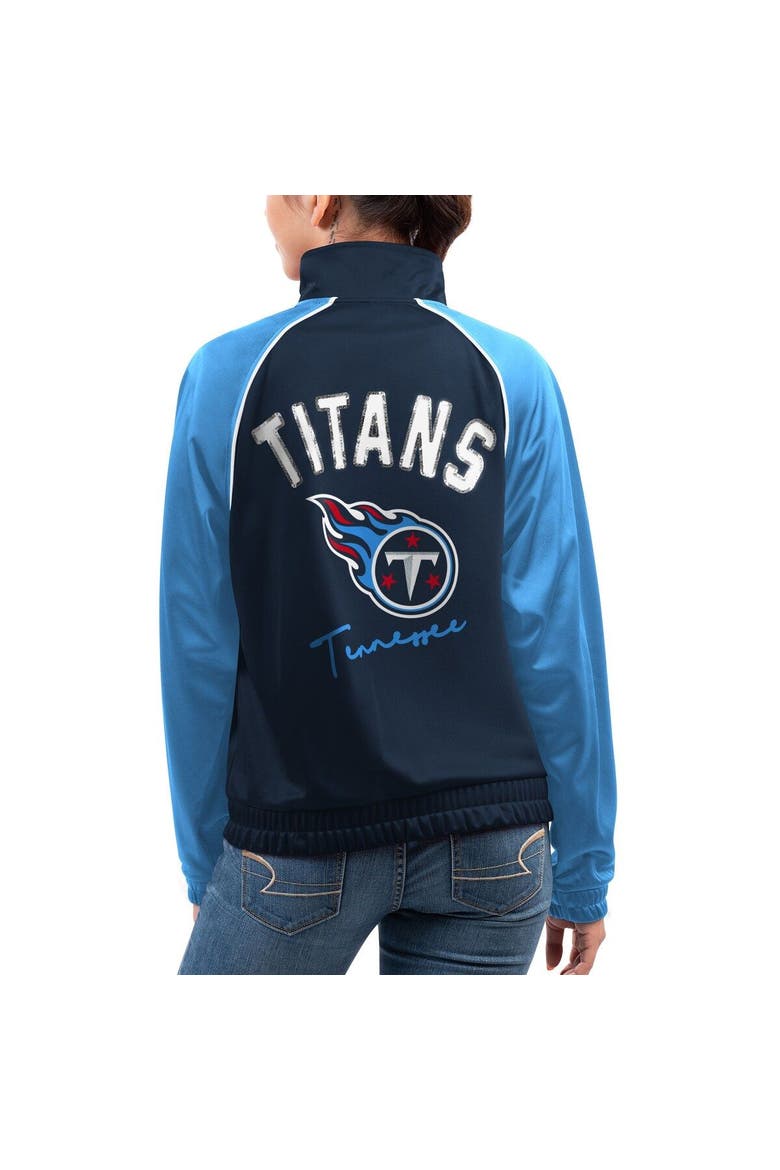 Women's G-III 4Her by Carl Banks Navy Tennessee Titans Showup Fashion Dolman Full-Zip Track Jacket, Alternate, color, Navy