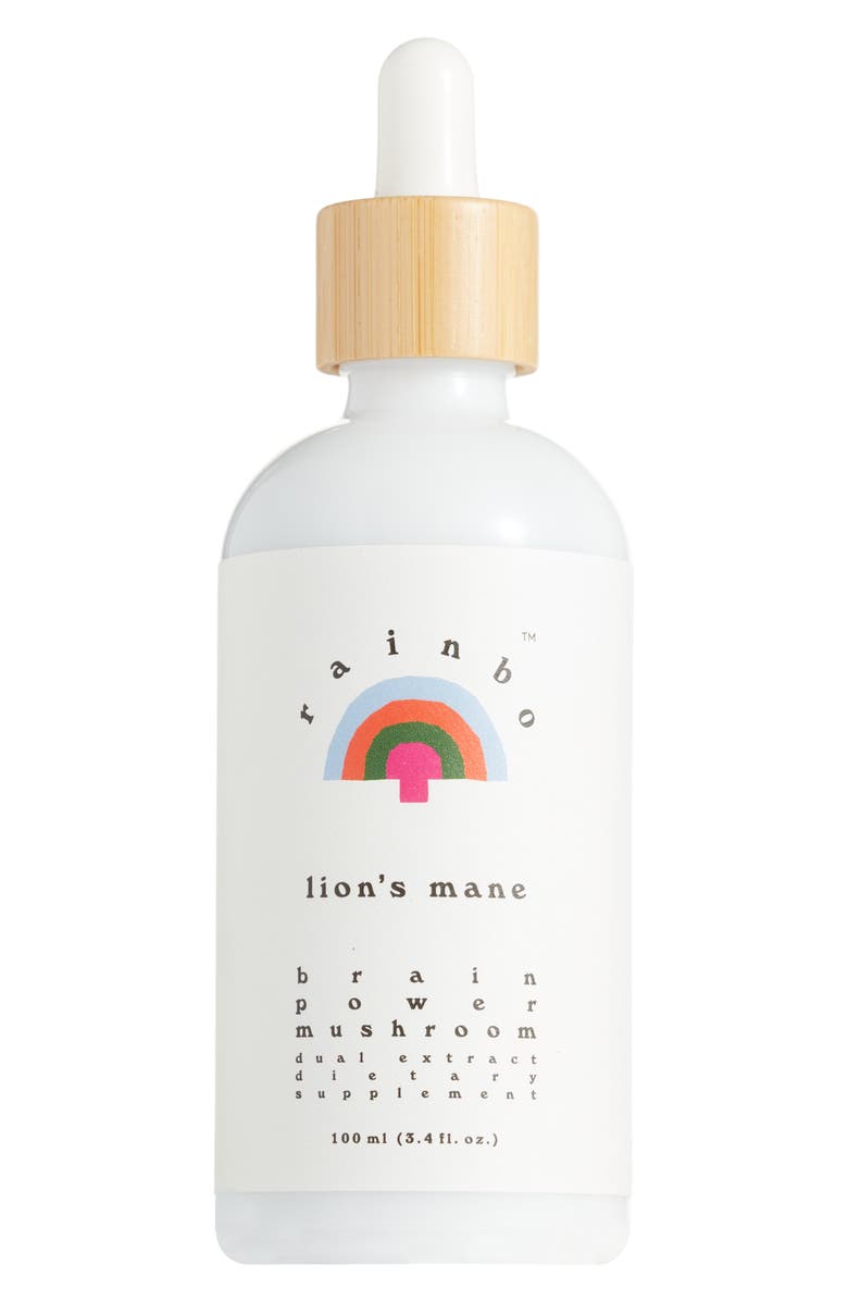 RAINBO Lion's Mane Brain Power Super Mushroom Tincture, Main, color, 
