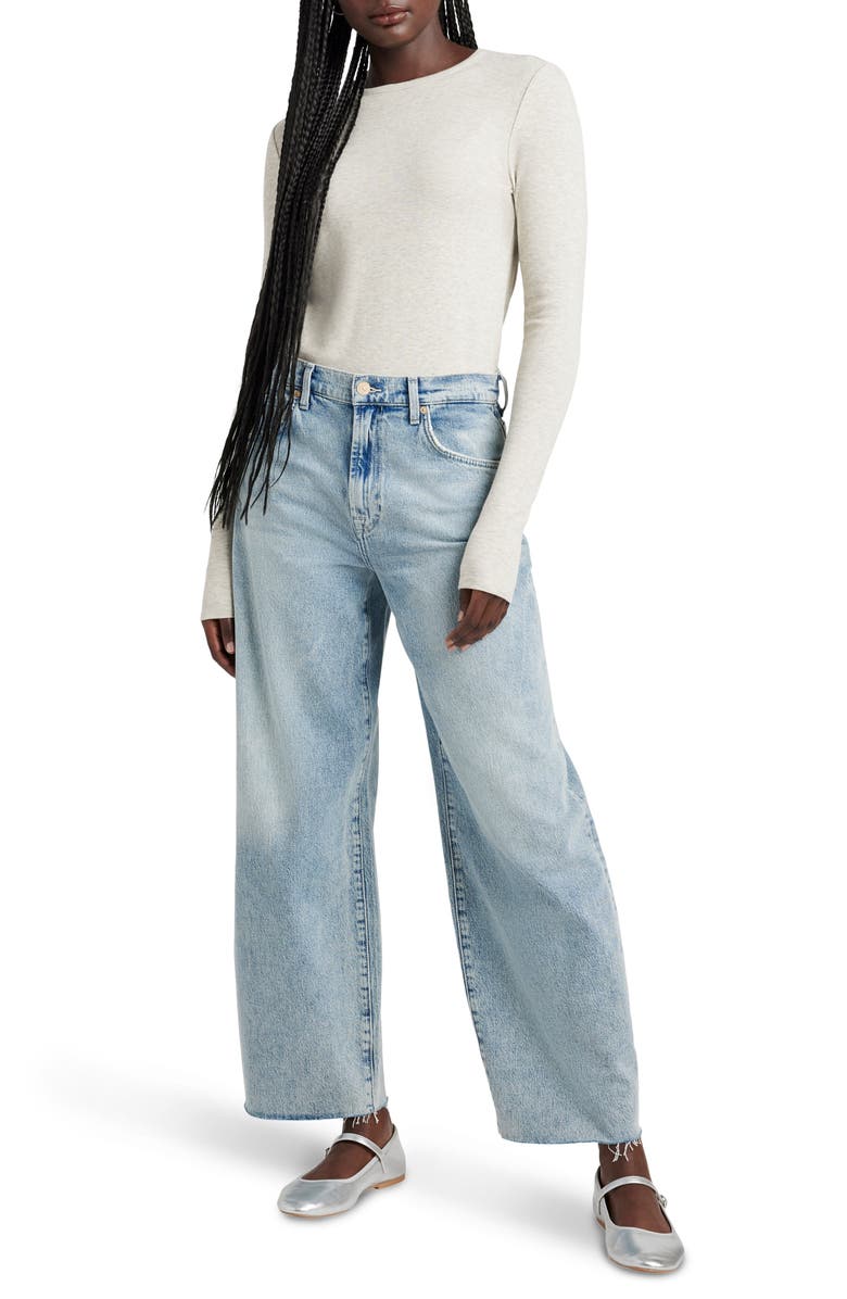 Splendid Isabella Shimmer Rib Top, Alternate, color, Pale Oak White Heather