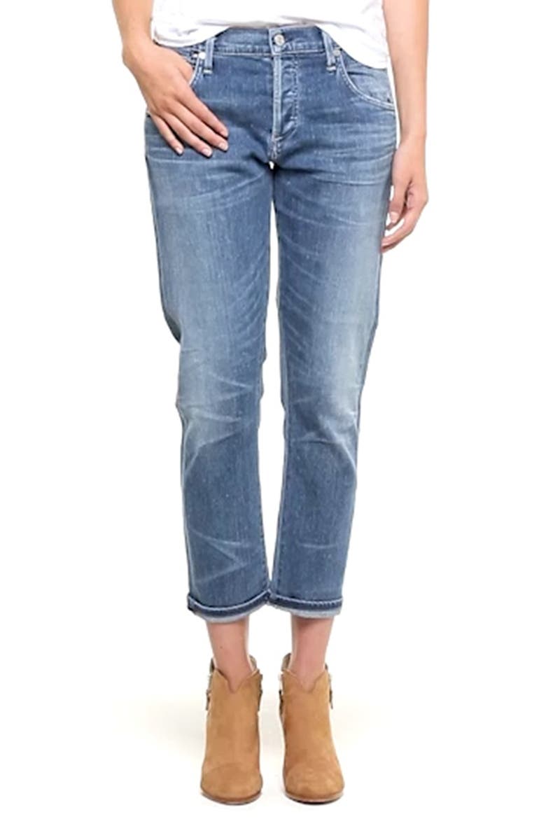 'Emerson' Slim Boyfriend Jeans, Alternate, color, AURA