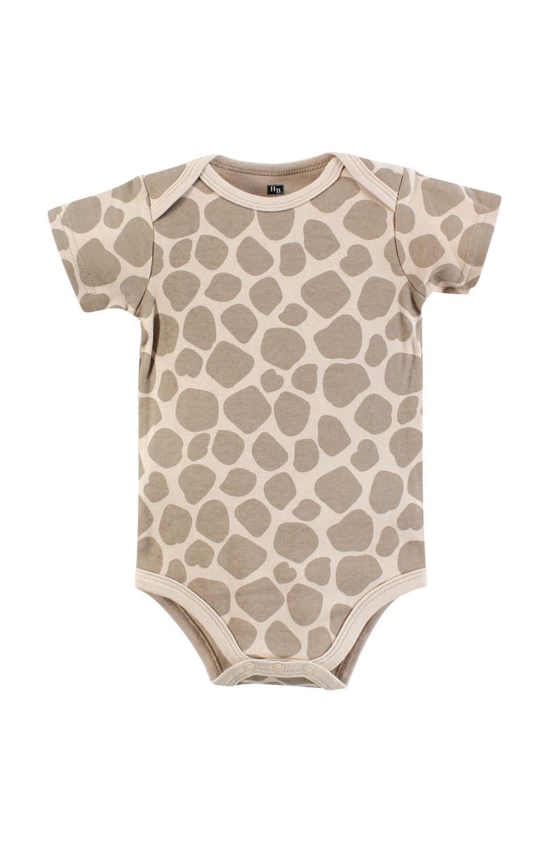 Hudson Baby Cotton Bodysuits 3-Pack, Alternate, color, Safari Friends