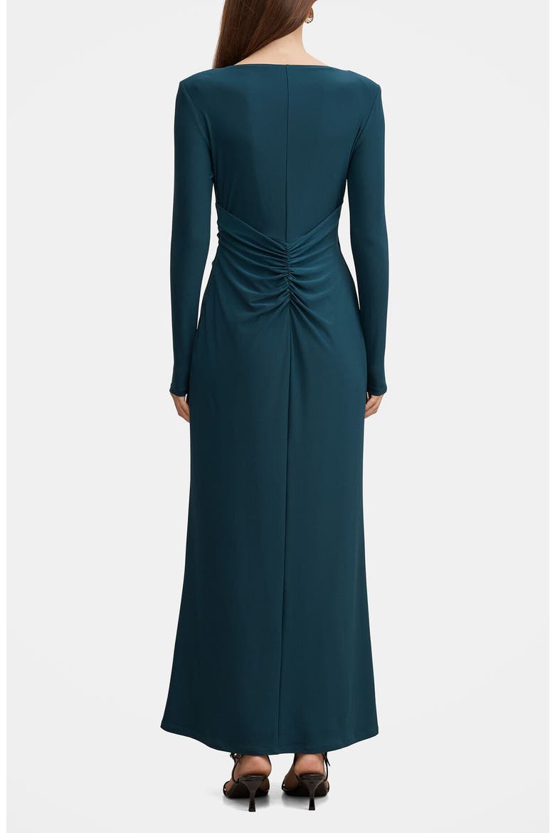 Sevilla Drape Long Sleeve Maxi Dress, Alternate, color, CRYSTAL TEAL