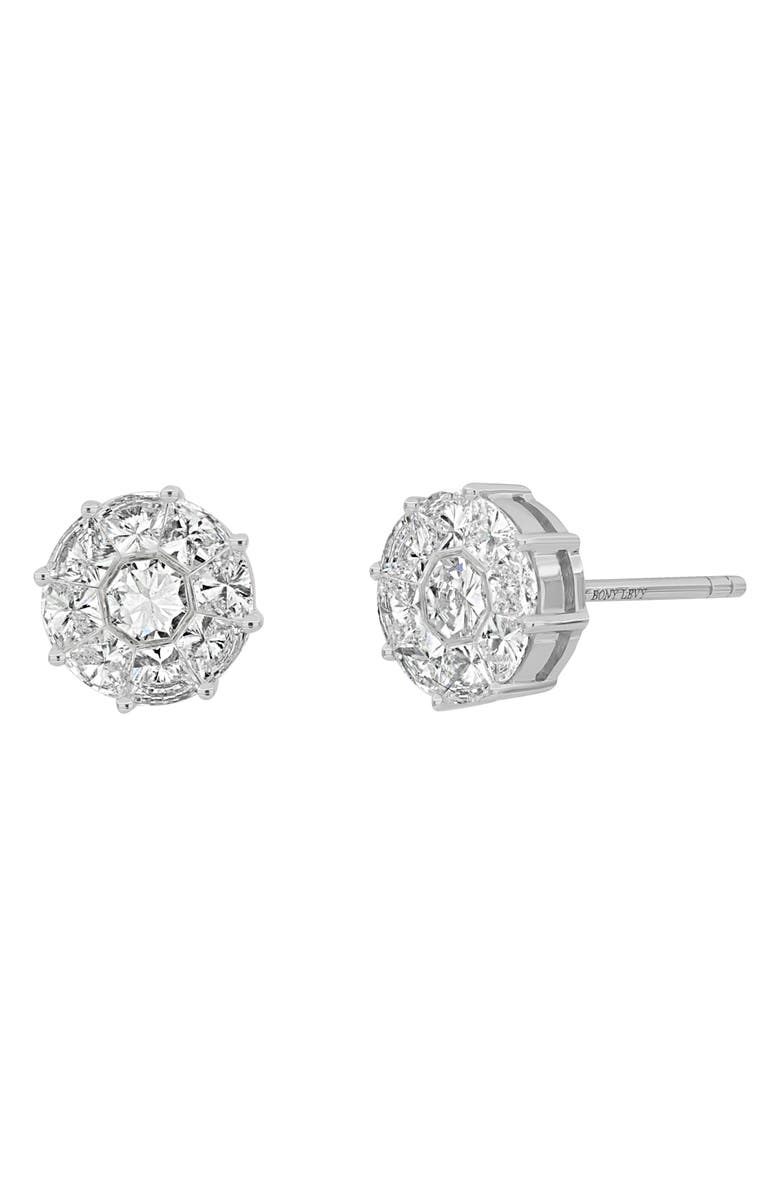 Bony Levy Maya Circle Pie-Cut Stud Earrings, Main, color, 18K White Gold
