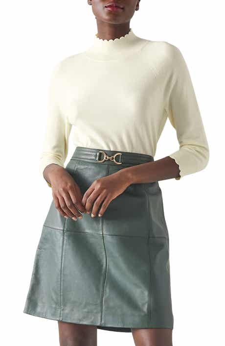 LK Bennett Betty Scallop Turtleneck Merino Wool Sweater