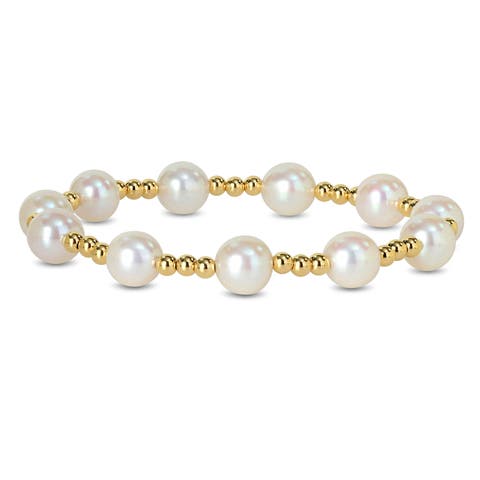 Cultured Freshwater Pearl Bracelet 10k