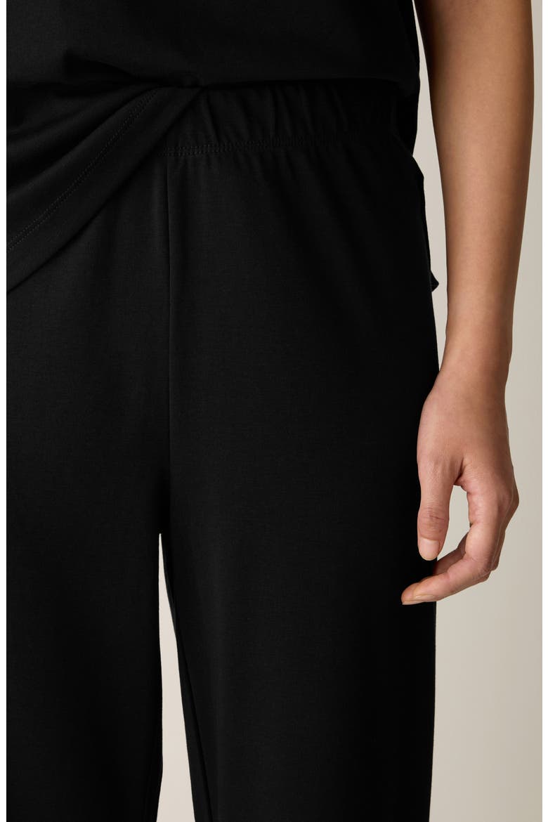 Pull-On Organic Cotton Ankle Pants, Alternate, color, BLACK