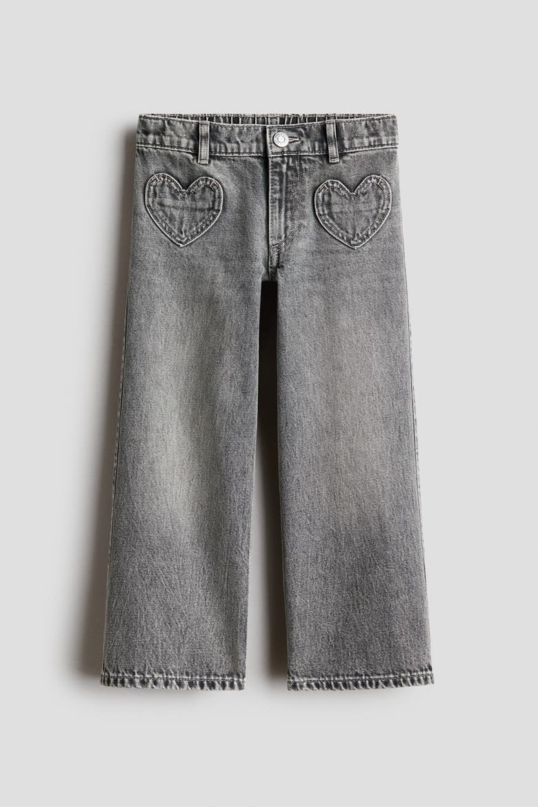Loose-fit Wide-leg Jeans, Alternate, color, Gray