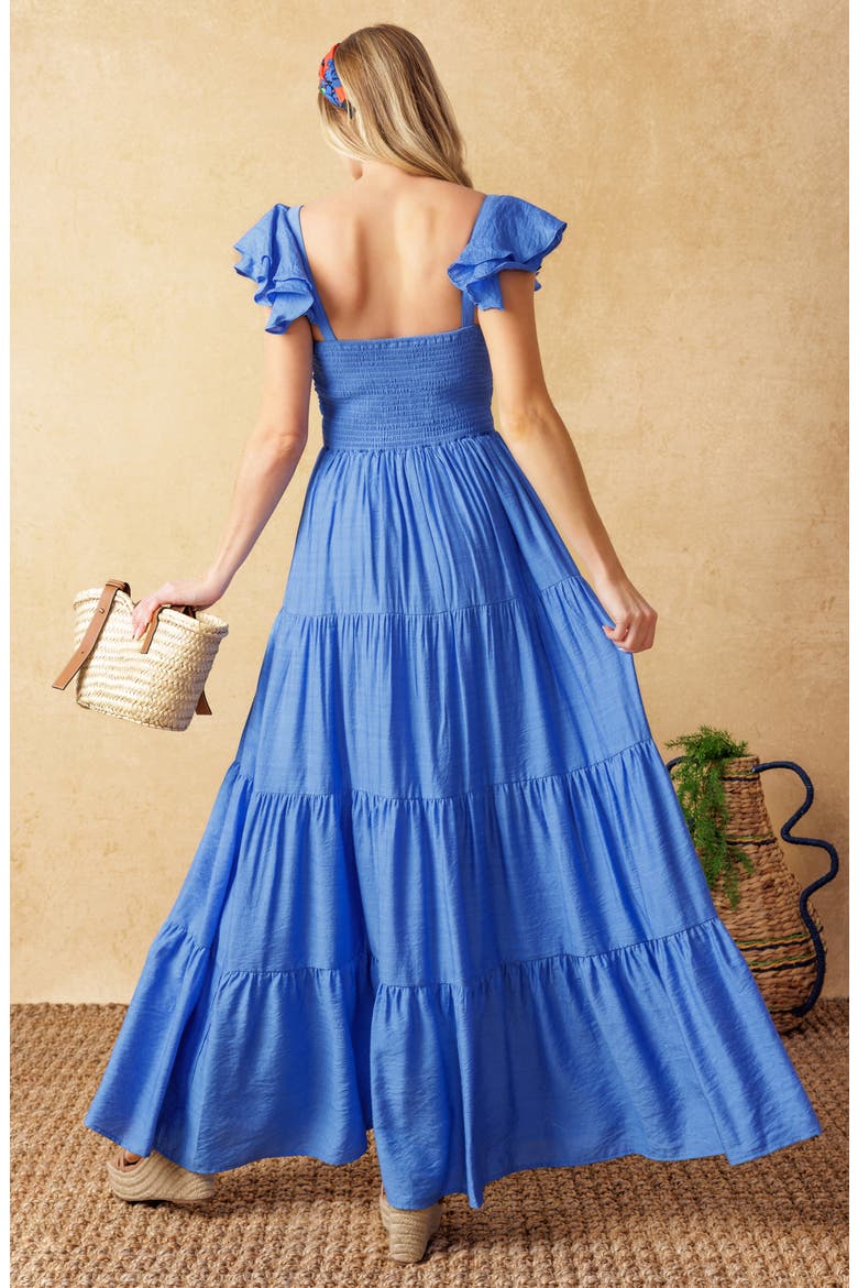 Tiered Maxi Dress, Alternate, color, PERIWINKLE