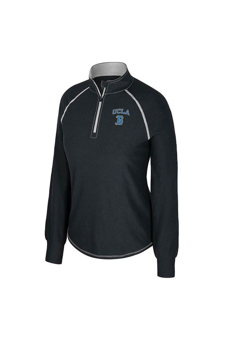 Women's Colosseum Black UCLA Bruins Bikram Raglan Quarter-Zip Top, Alternate, color, Black