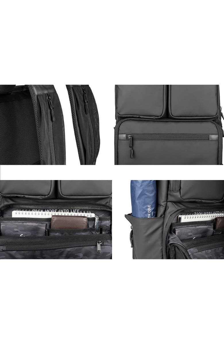 Kenneth Cole Ryder Backpack with Laptop Sleeve, Alternate, color, Black