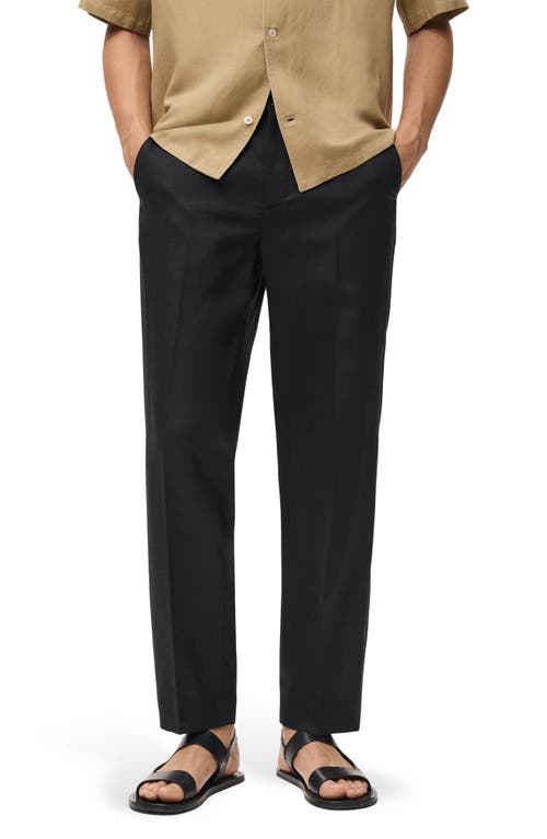 Mango Straight Leg Pants In Black