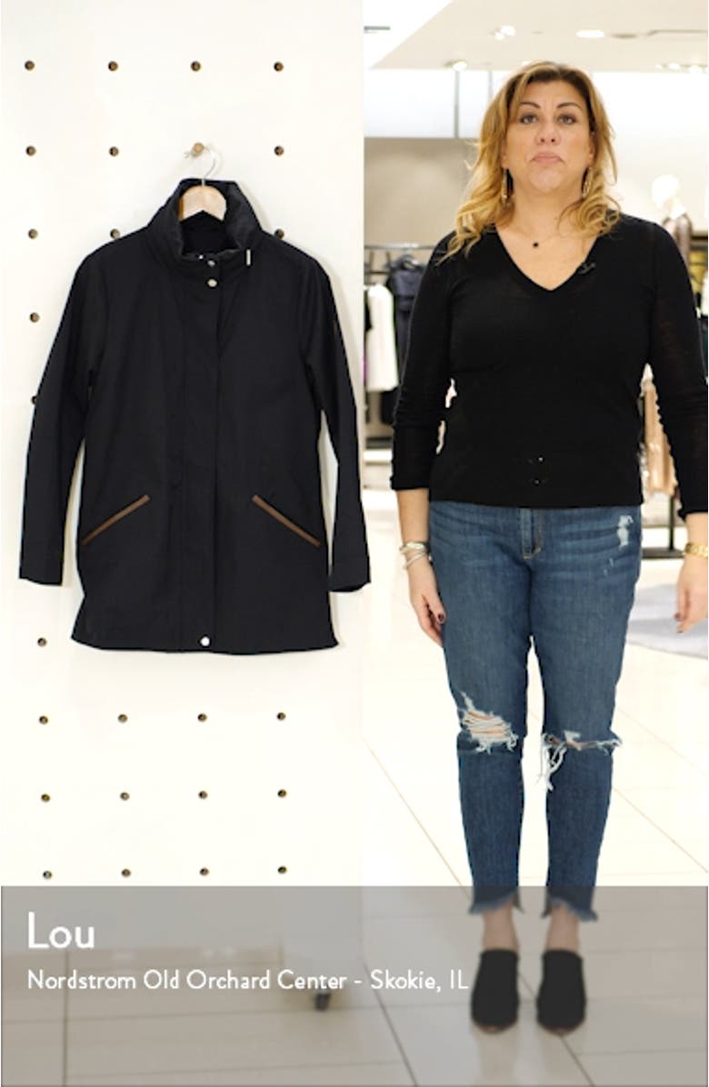 Stowaway Hood Drawstring Waist Anorak, sales video thumbnail