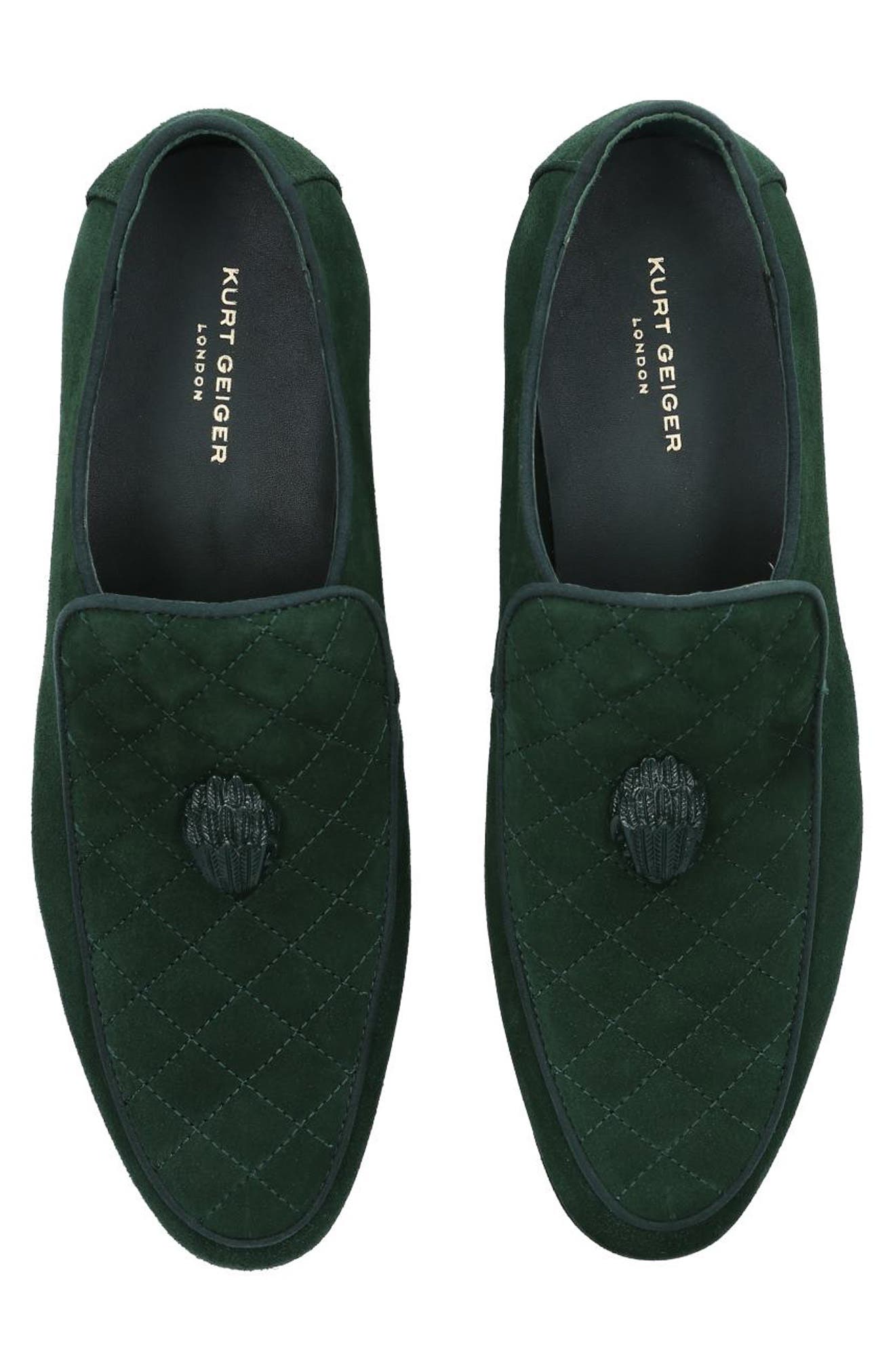 Hugh Eagle Drench Smoking Slipper, Alternate, color, GREEN