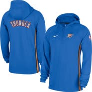 Nike Men's Nike  Blue Oklahoma City Thunder Authentic On Court Zone Quarter-Zip Dri-FIT Hoodie Jacket
