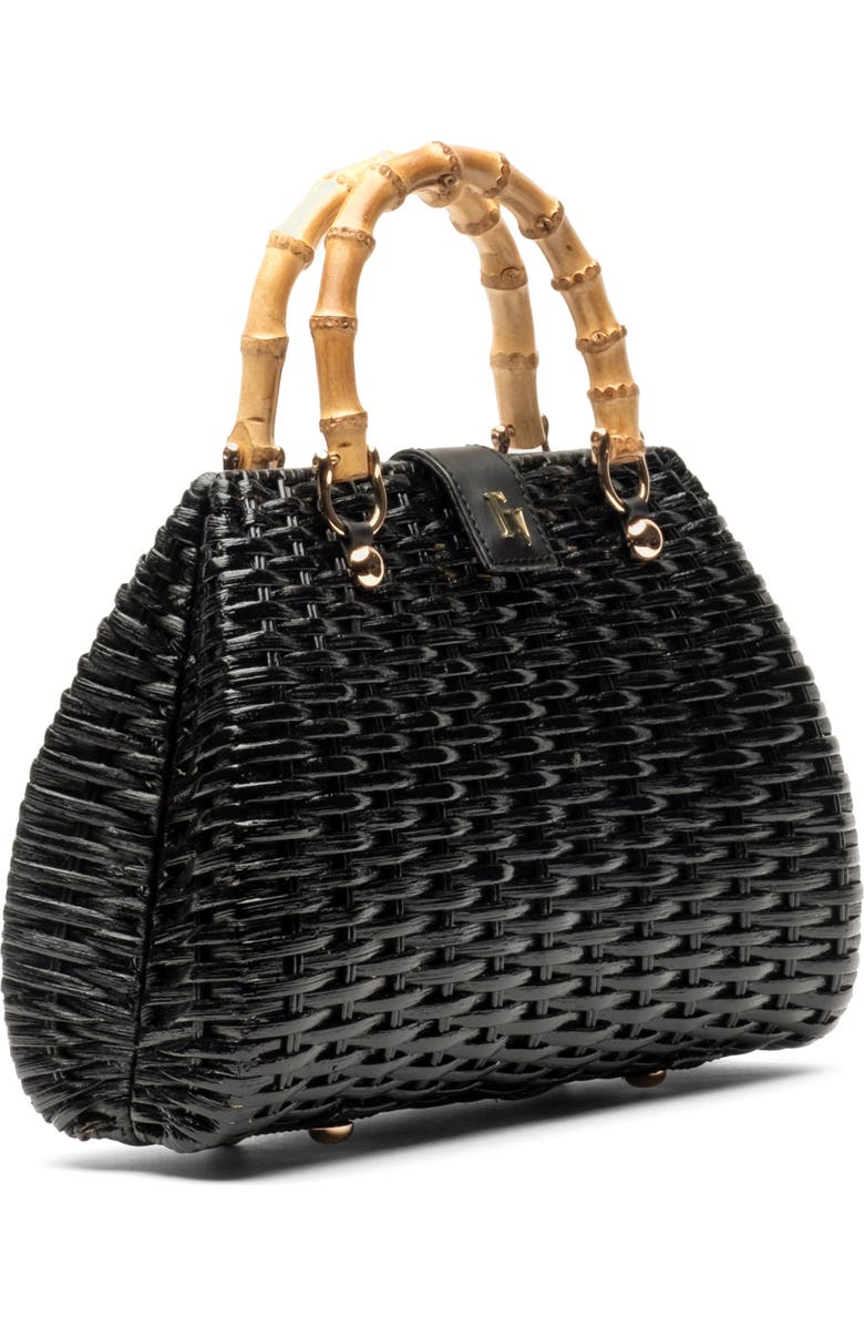 Frances Valentine Rooster Woven Wicker Top Handle Bag, Alternate, color,