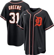 Nike Men's Nike Riley Greene Detroit Tigers Fashion Replica Black Out Jersey